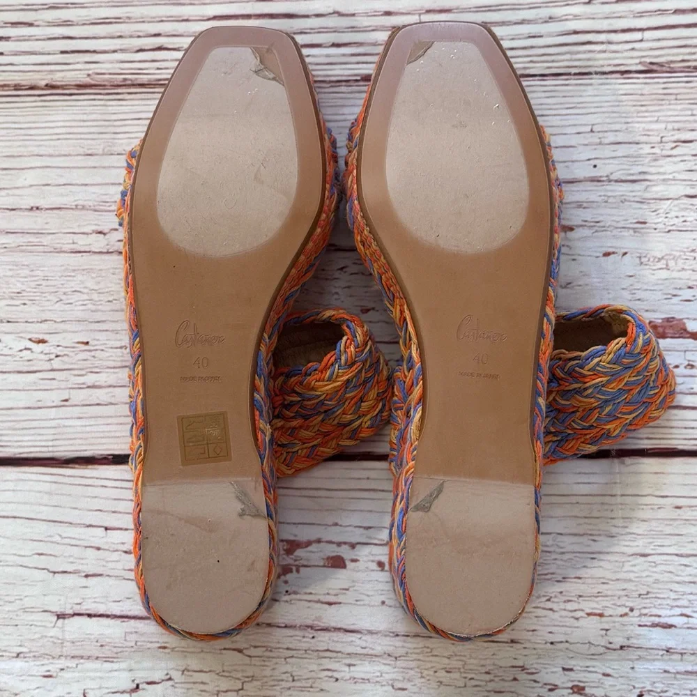 CASTANER Querima Espadrille Wedge Sandals in Naranja Multi Sz 40 Sz 10